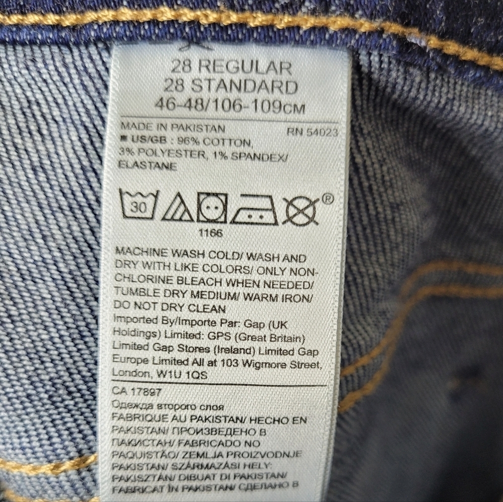 Banana Republic Premium Denim Dark Blue Straight Leg Jeans - Picture 7 of 8